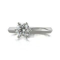 Mark Broumand Anello di fidanzamento solitario con diamante rotondo taglio brillante da 1,02 carati