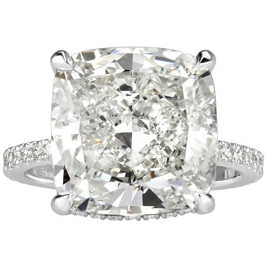 Mark Broumand 10.64 Carat Cushion Cut Diamond Engagement Ring