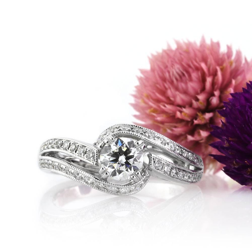 Mark Broumand 1,07 Karat Diamant-Verlobungsring mit rundem Brillantschliff im Zustand „Neu“ im Angebot in Los Angeles, CA