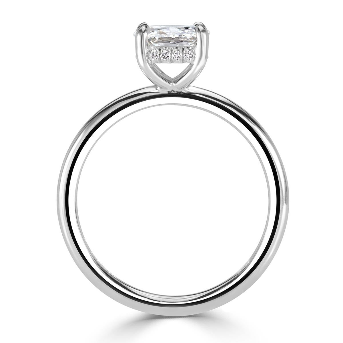 Women's or Men's Mark Broumand 1.09 Carat Old Mine Cut Diamond Engagement Ring