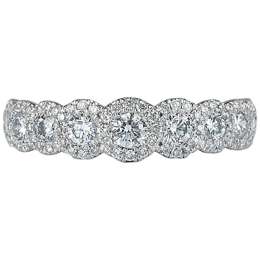 Mark Broumand 1.10 Carat Round Brilliant Cut Diamond Ring in 14 Karat Gold
