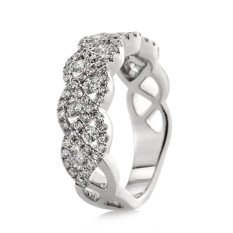 Mark Broumand Anillo de diamantes talla redonda de 1,10 quilates Moderno en venta
