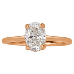 Mark Broumand 1.11 Carat Oval Cut Diamond Engagement Ring