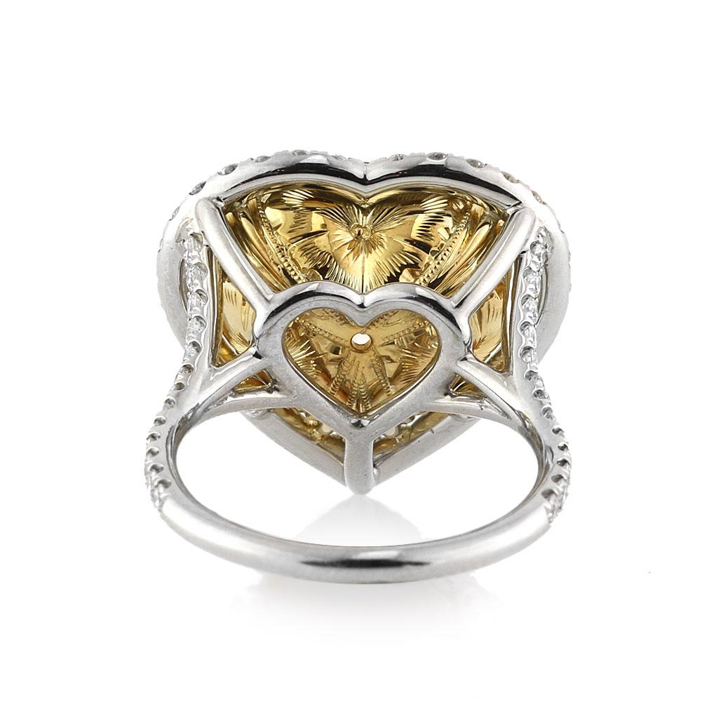 yellow heart shaped diamond ring