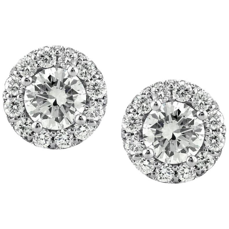 Mark Broumand 1,15 Karat Diamant-Ohrstecker im runden Brillantschliff