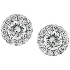 Mark Broumand 1,15 Karat Diamant-Ohrstecker im runden Brillantschliff