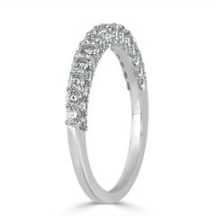 Mark Broumand 1.15 Carat Round Brilliant Cut Diamond Three-Sided Wedding Band