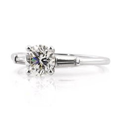 Mark Broumand 1.17 Carat Round Brilliant Cut Diamond Engagement Ring
