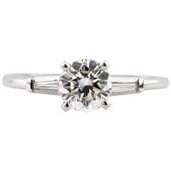 Mark Broumand Anello di fidanzamento con diamante rotondo taglio brillante da 1.17 carati