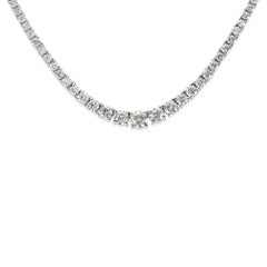 Mark Broumand 11.75 Carat Round Brilliant Cut Diamond Necklace