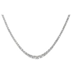 Mark Broumand 11.75 Carat Round Brilliant Cut Diamond Necklace