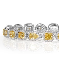 Mark Broumand 11.80 Carat Fancy Yellow Diamond Bracelet