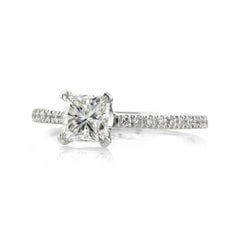 Mark Broumand 1.18 Carat Princess Cut Diamond Engagement Ring
