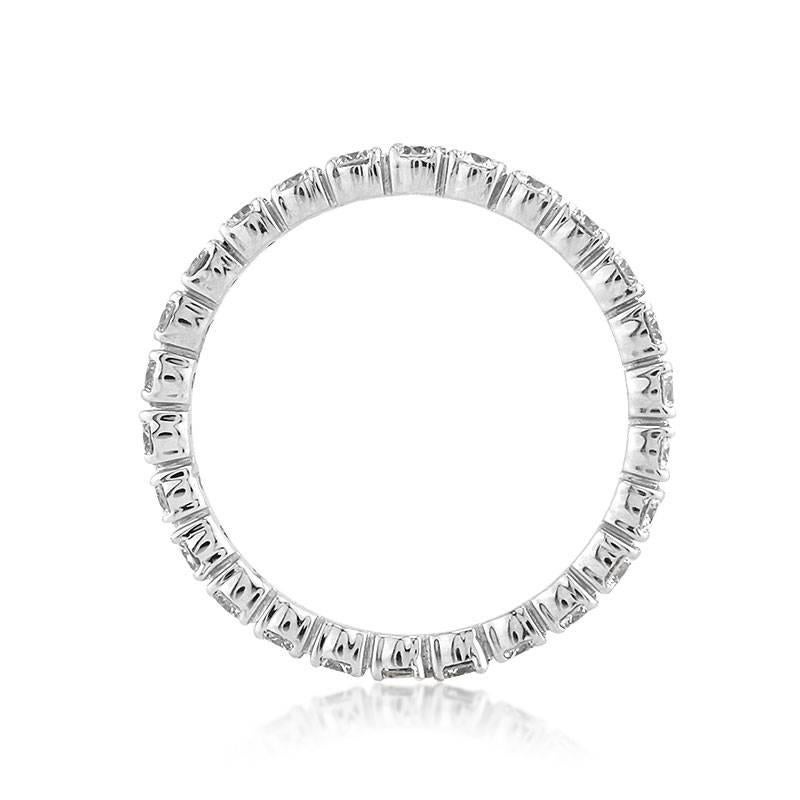 Moderne Mark Broumand, bague d'éternité en diamants taille brillant rond de 1,20 carat en vente