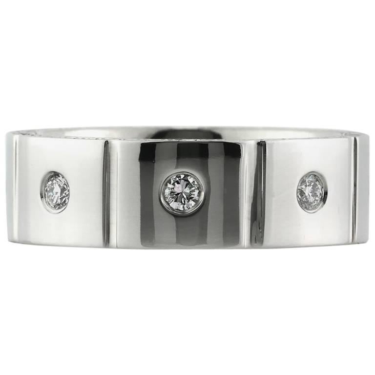 Mark Broumand, bague d'éternité en diamants taille brillant rond de 1,20 carat