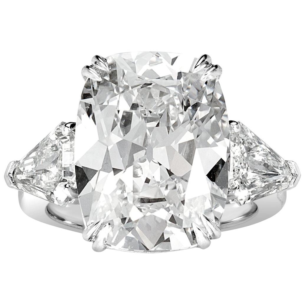 Mark Broumand 12.12 Carat Old Mine Cut Diamond Engagement Ring