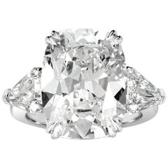 miner cut diamond Mark Broumand 12.12 Carat Old Mine Cut Diamond Engagement Ring