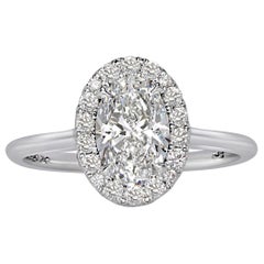 Mark Broumand 1.24 Carat Oval Cut Diamond Engagement Ring