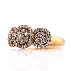 Mark Broumand Anillo de oro rosa de 1,25 quilates con diamante redondo talla brillante Obra maestra