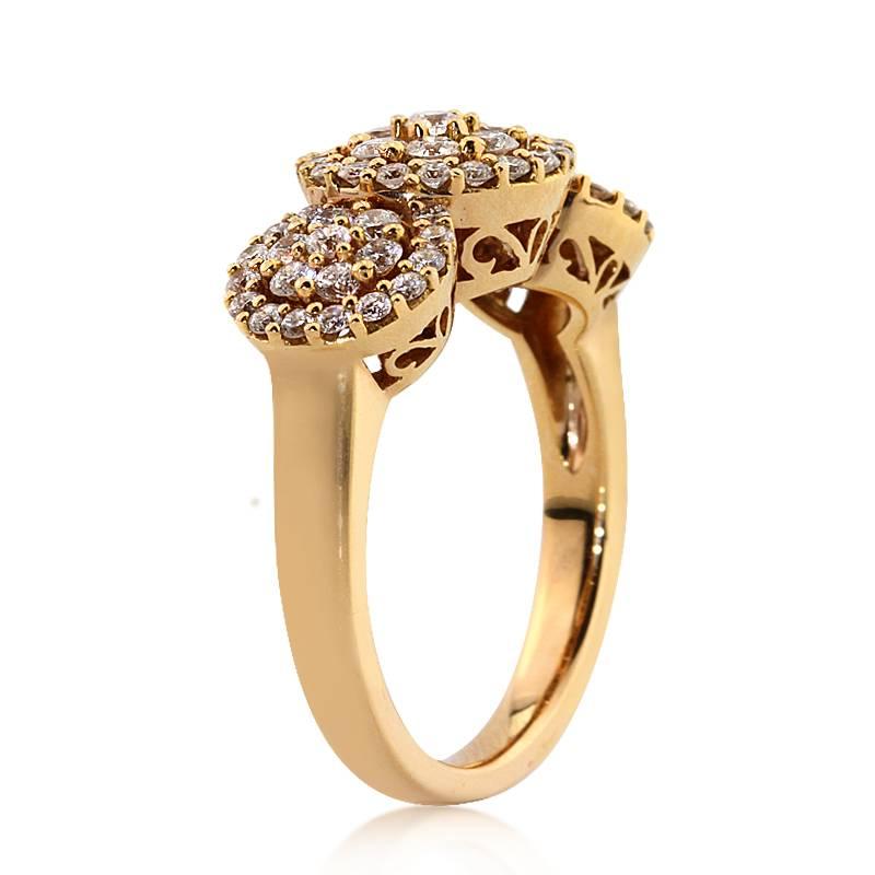 Modern Mark Broumand 1.25 Carat Rose Gold Round Brilliant Cut Diamond Ring Masterpiece For Sale