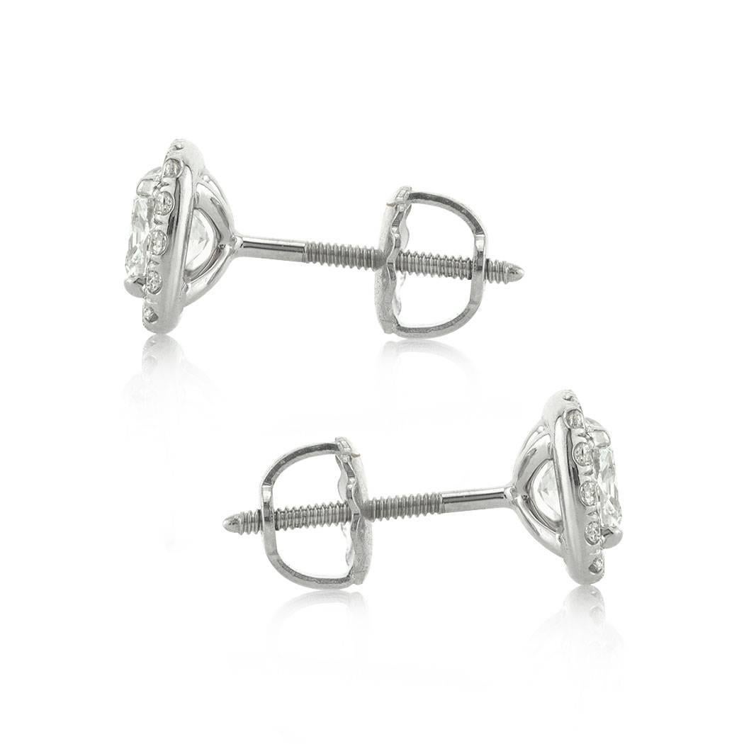 square halo earrings
