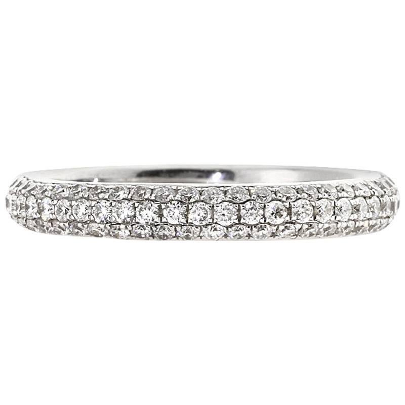 Mark Broumand 1.35 Carat Round Brilliant Cut Diamond Eternity Band For Sale