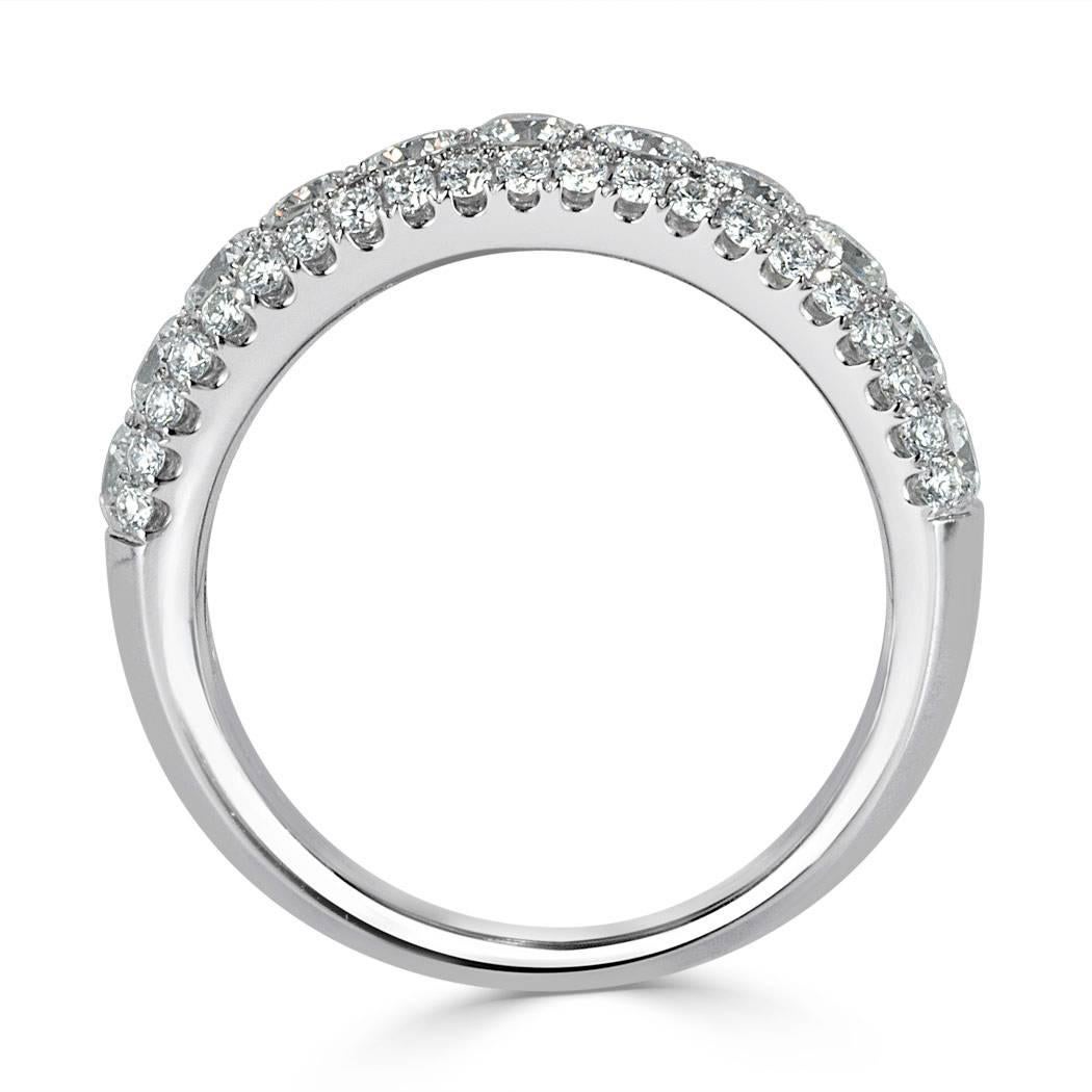 Modern Mark Broumand 1.35 Carat Round Brilliant Cut Diamond Three-Sided Ring For Sale