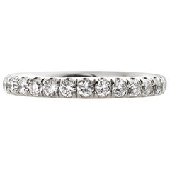 Mark Broumand Alianza de boda con diamante redondo talla brillante de 1.35 quilates