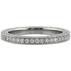 Mark Broumand 1.35ct Round Brilliant Cut Diamond Three-Sided Pavé Eternity Band