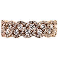 Mark Broumand 1.40 Carat Rose Gold Round Cut Diamond Ring