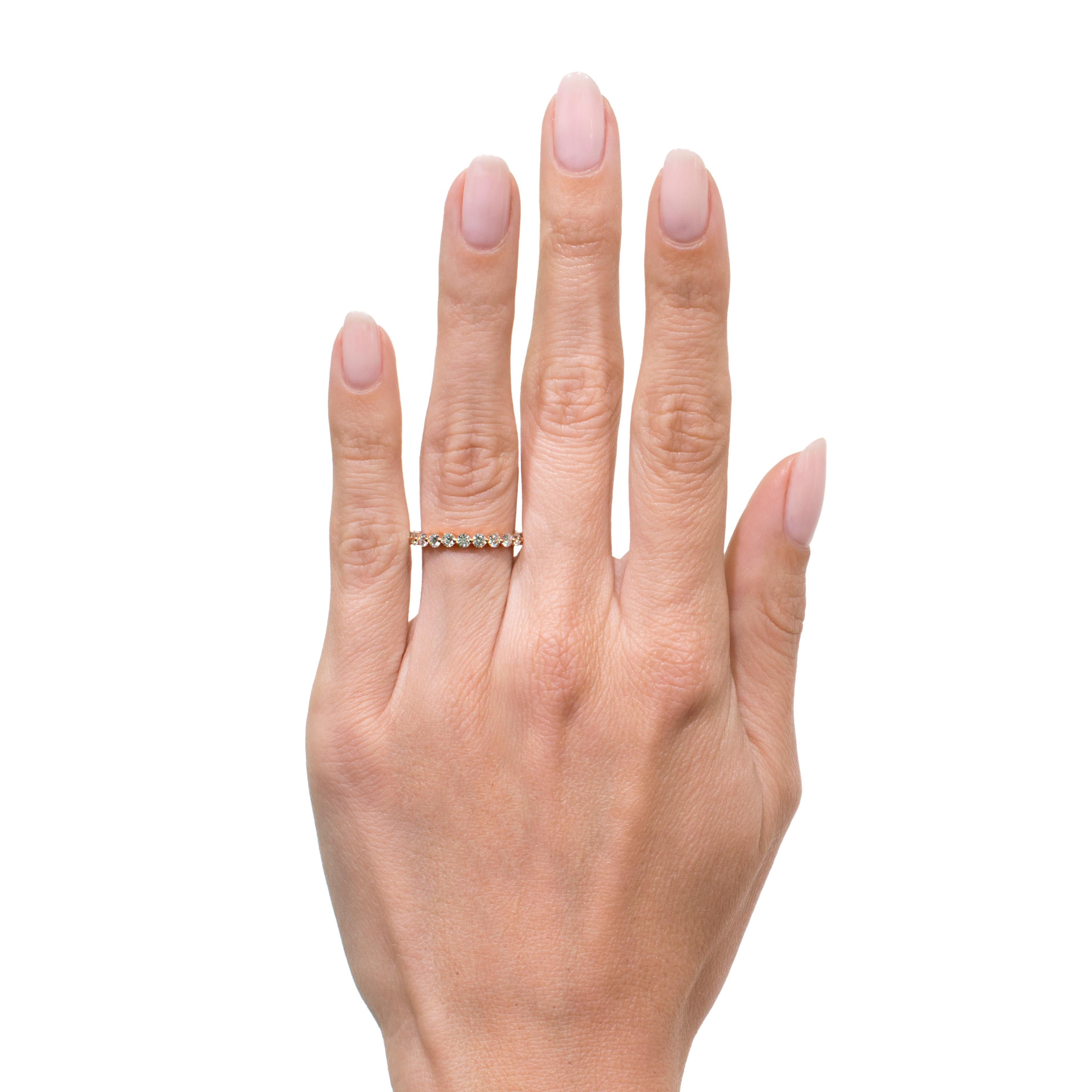 Modern Mark Broumand 1.40 Carat Round Brilliant Cut Diamond Eternity Band For Sale