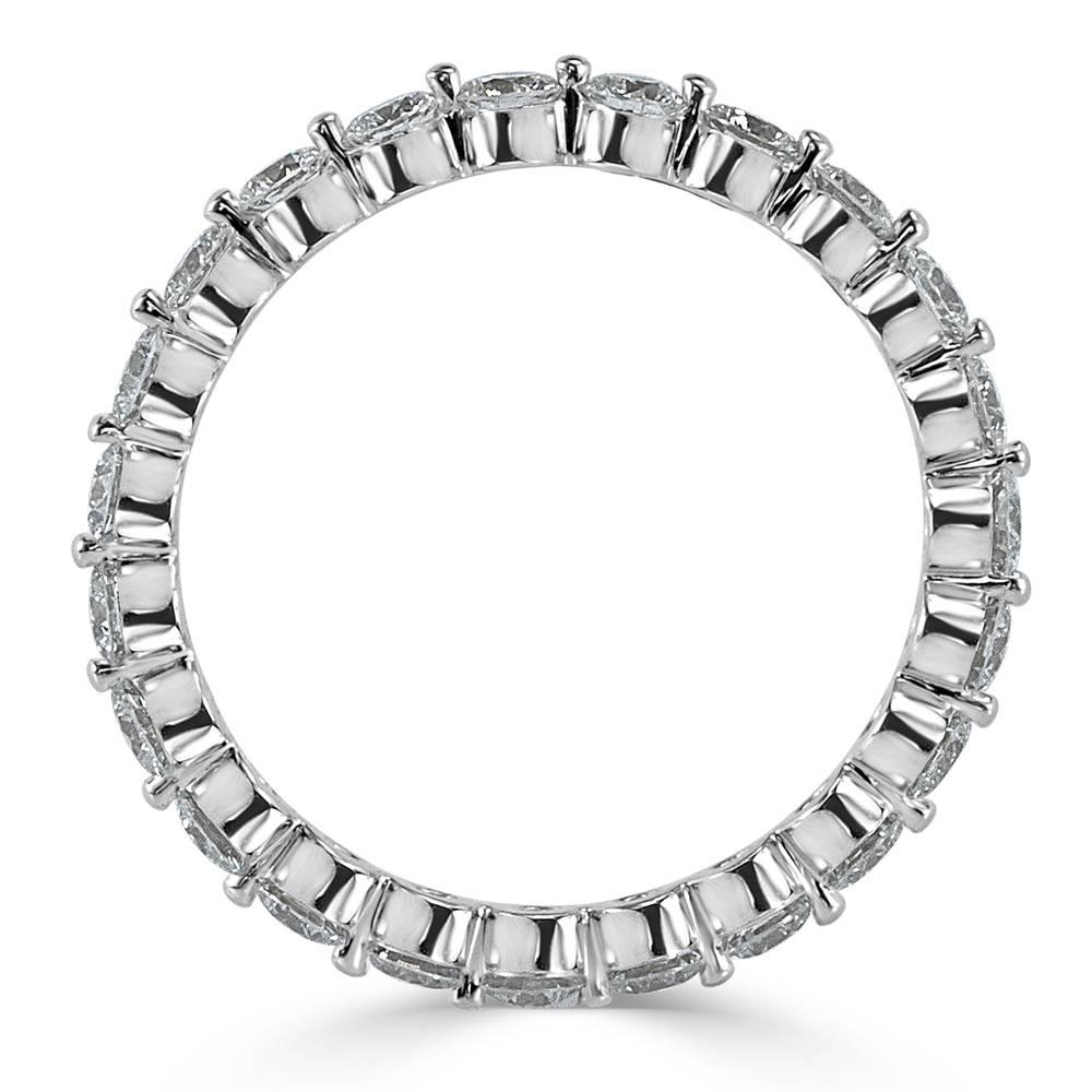 Mark Broumand 1,40 Karat runder Brillantschliff Diamant Ewigkeitsring aus Platin (Moderne) im Angebot