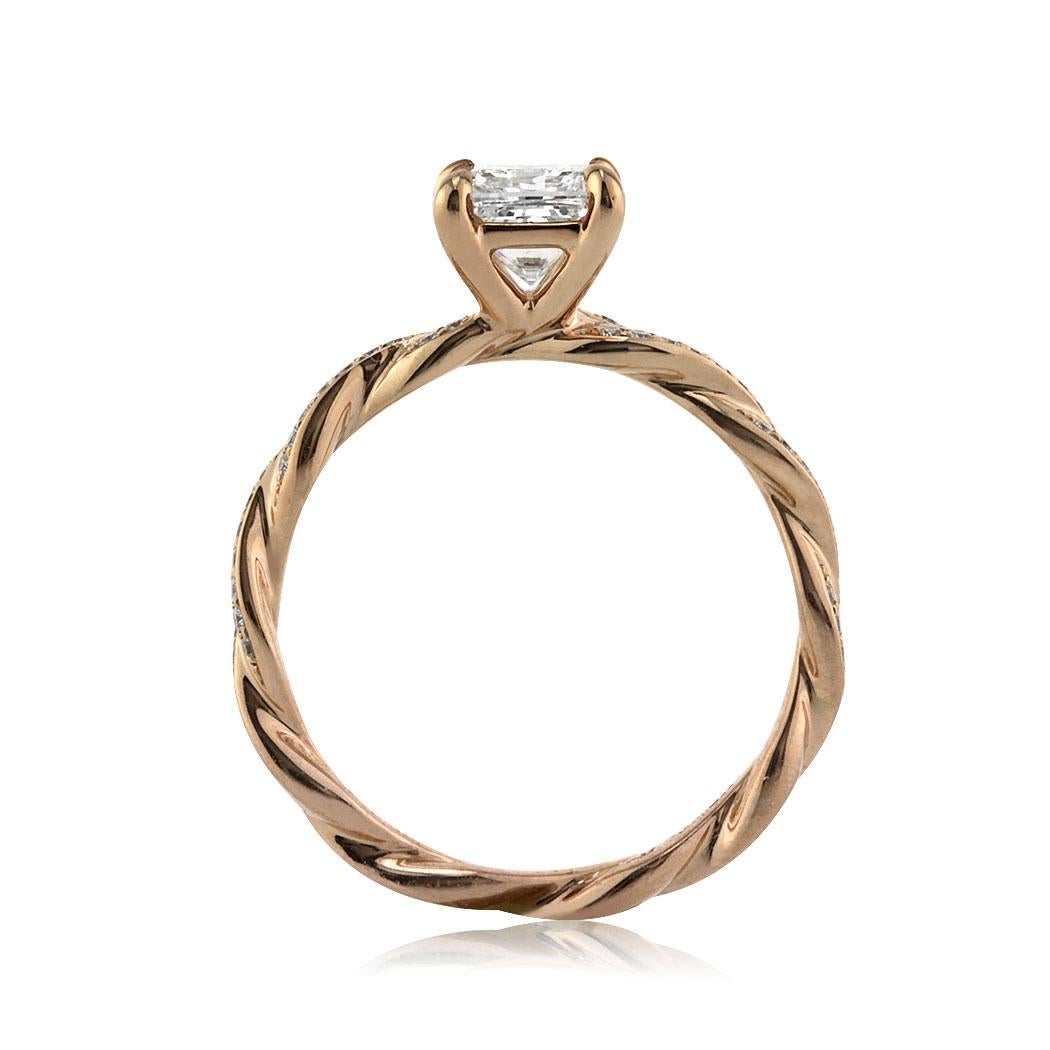 Women's or Men's Mark Broumand 1.44 Carat Princess Cut Diamond Engagement Ring