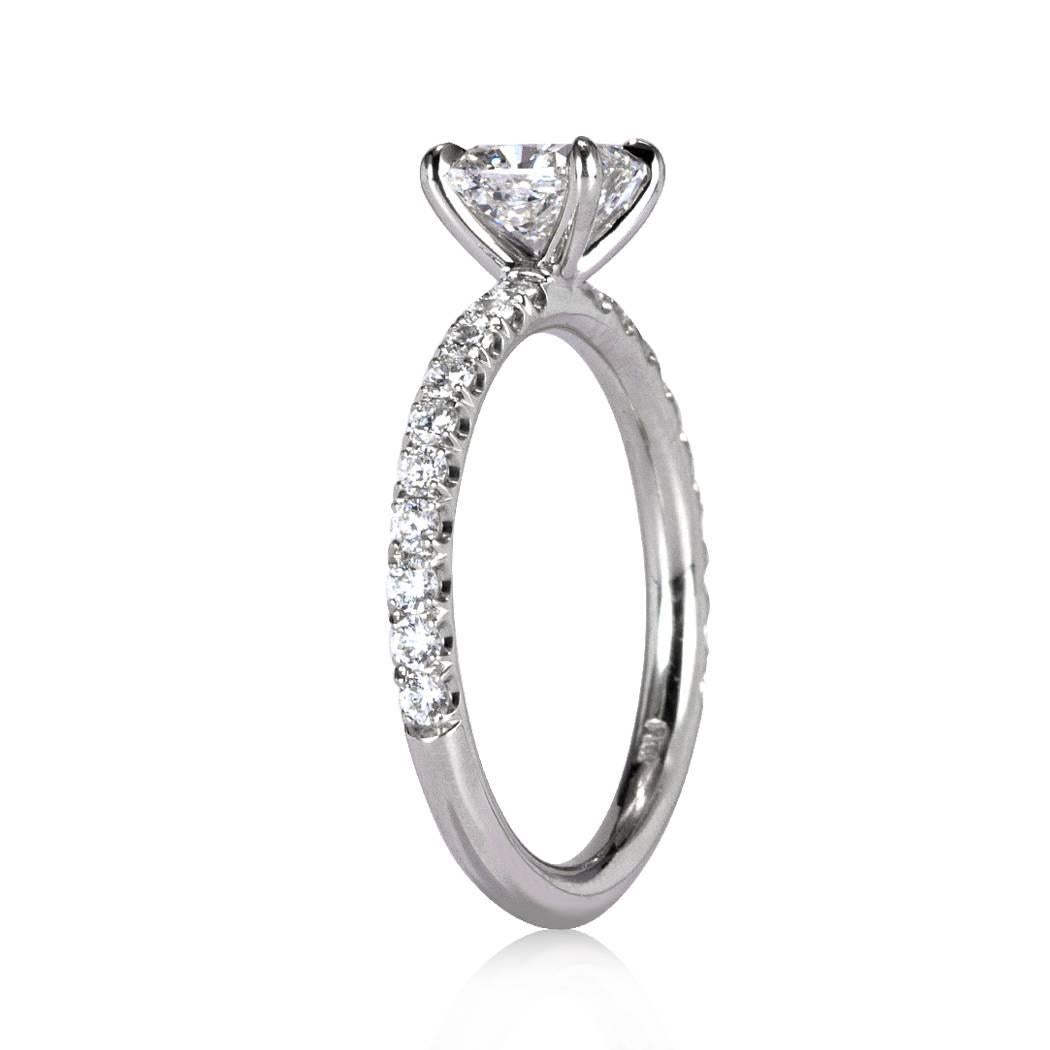 Modern Mark Broumand 1.45 Carat Cushion Cut Diamond Engagement Ring