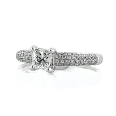 Mark Broumand 1.45 Carat Princess Cut Diamond Engagement Ring