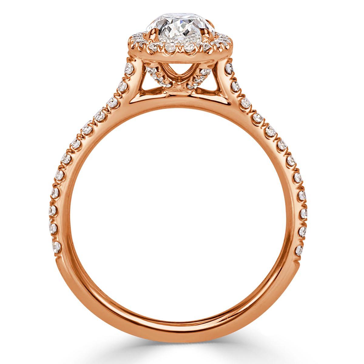 Women's or Men's Mark Broumand 1.47 Carat Oval Cut Diamond Engagement Ring