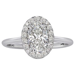 Mark Broumand 1.48 Carat Oval Cut Diamond Engagement Ring