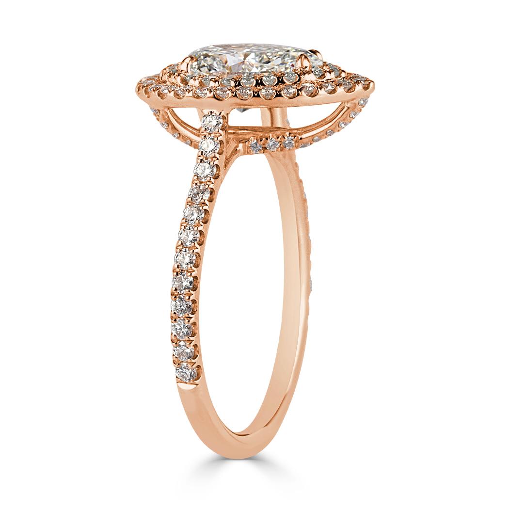 Women's or Men's Mark Broumand 1.48 Carat Pear Shaped Diamond Engagement Ring