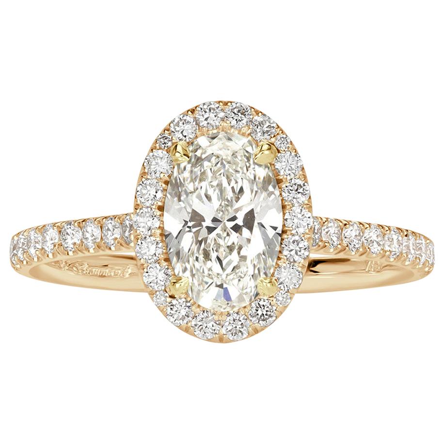 Mark Broumand 1.50 Carat Oval Cut Diamond Engagement Ring