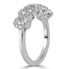 Mark Broumand 1.50 Carat Oval Cut Diamond Five-Stone Ring