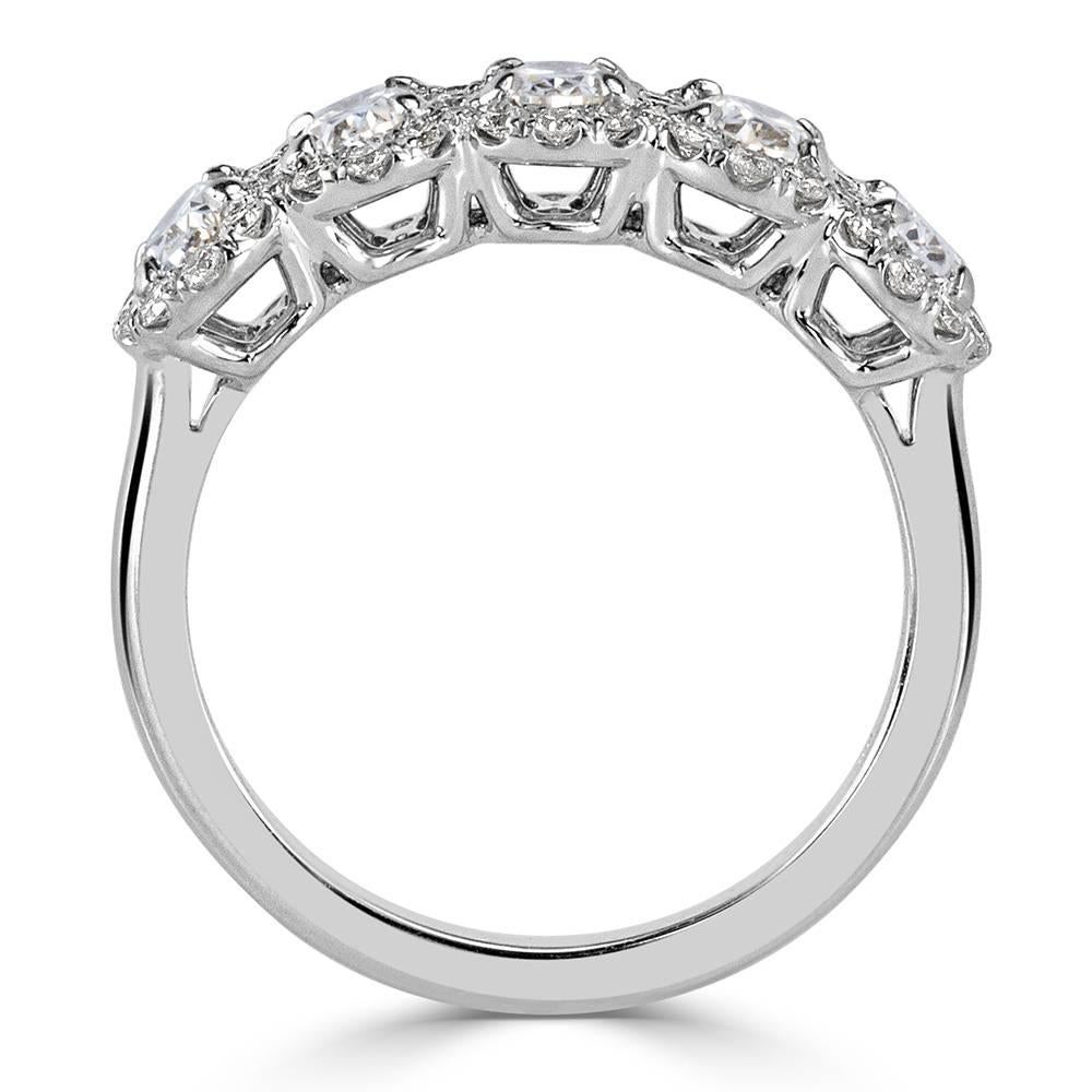 five stone oval diamond ring