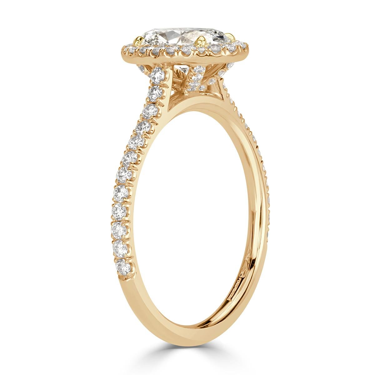 Women's or Men's Mark Broumand 1.50 Carat Oval Cut Diamond Engagement Ring