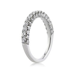 Mark Broumand 1.50ct Round Brilliant Cut Diamond Wedding Band in 18k White Gold
