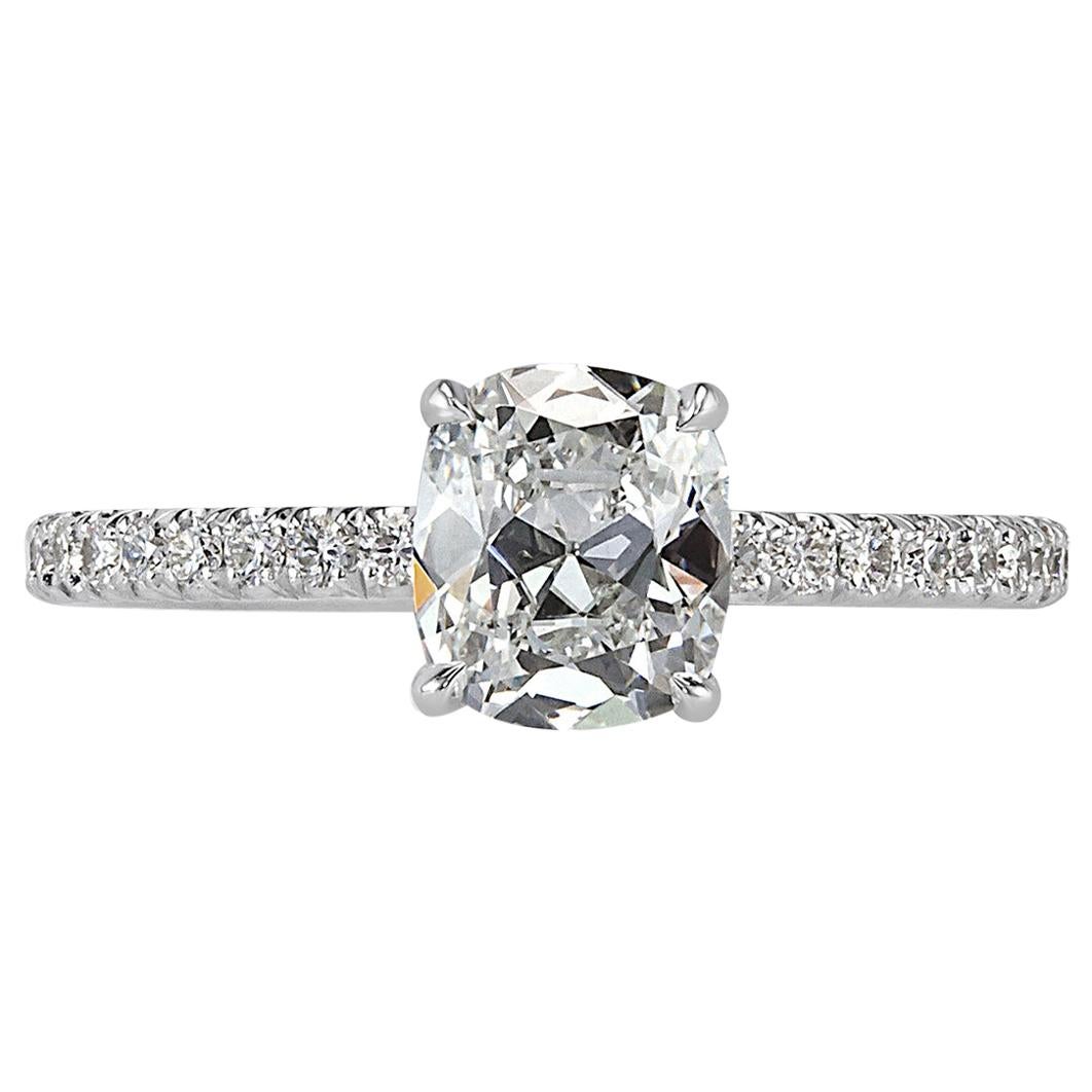 Mark Broumand 1.52 Carat Old Mine Cut Diamond Engagement Ring