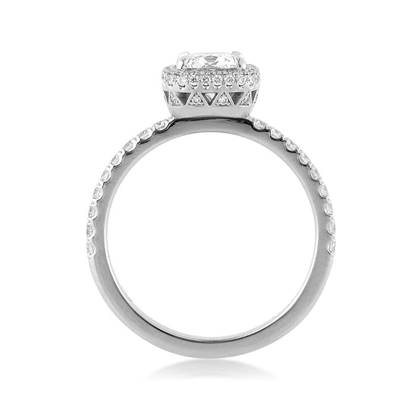 Women's or Men's Mark Broumand 1.55 Carat Old Mine Cut Diamond Engagement Ring