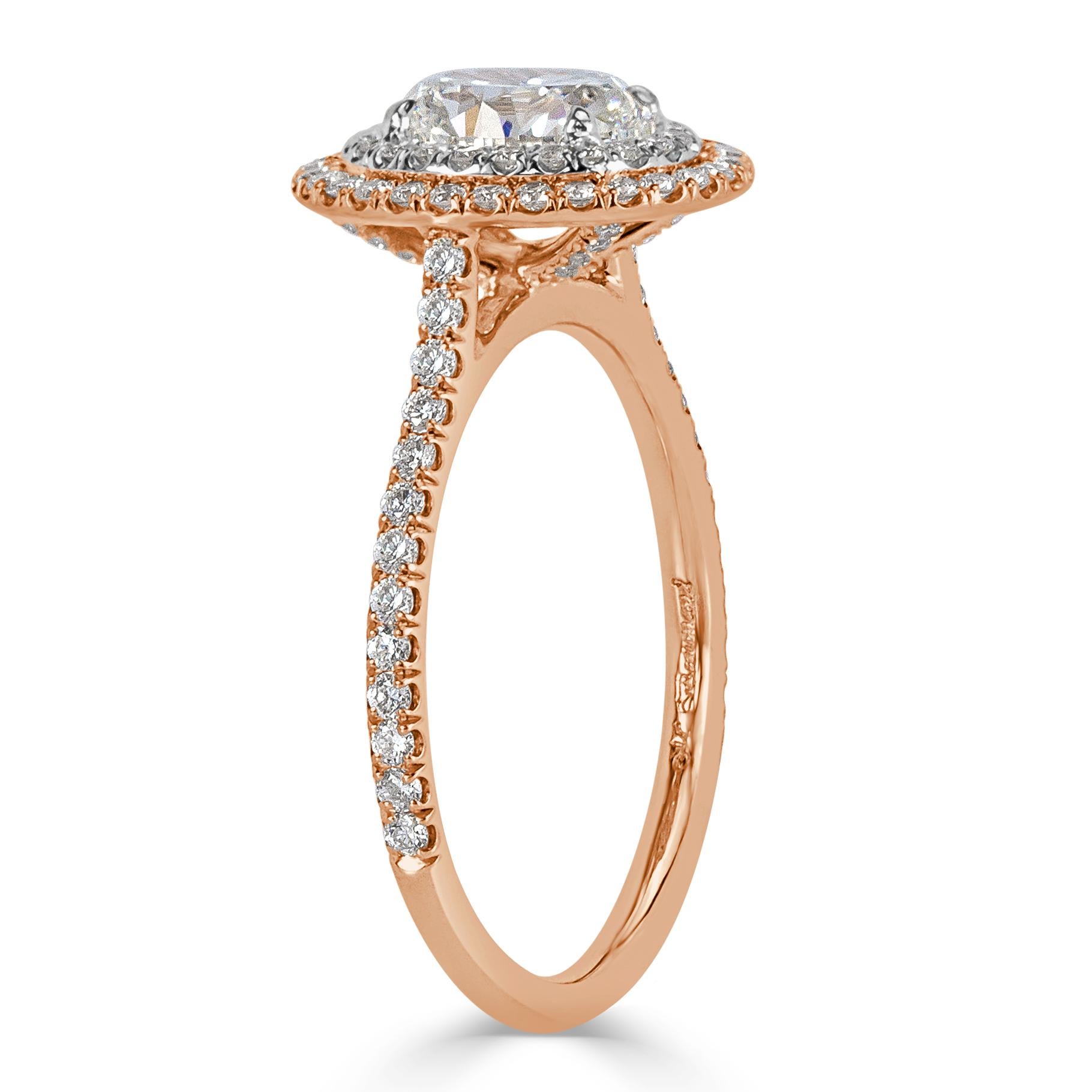 Mark Broumand 1.57 Carat Oval Cut Diamond Engagement Ring In New Condition For Sale In Los Angeles, CA