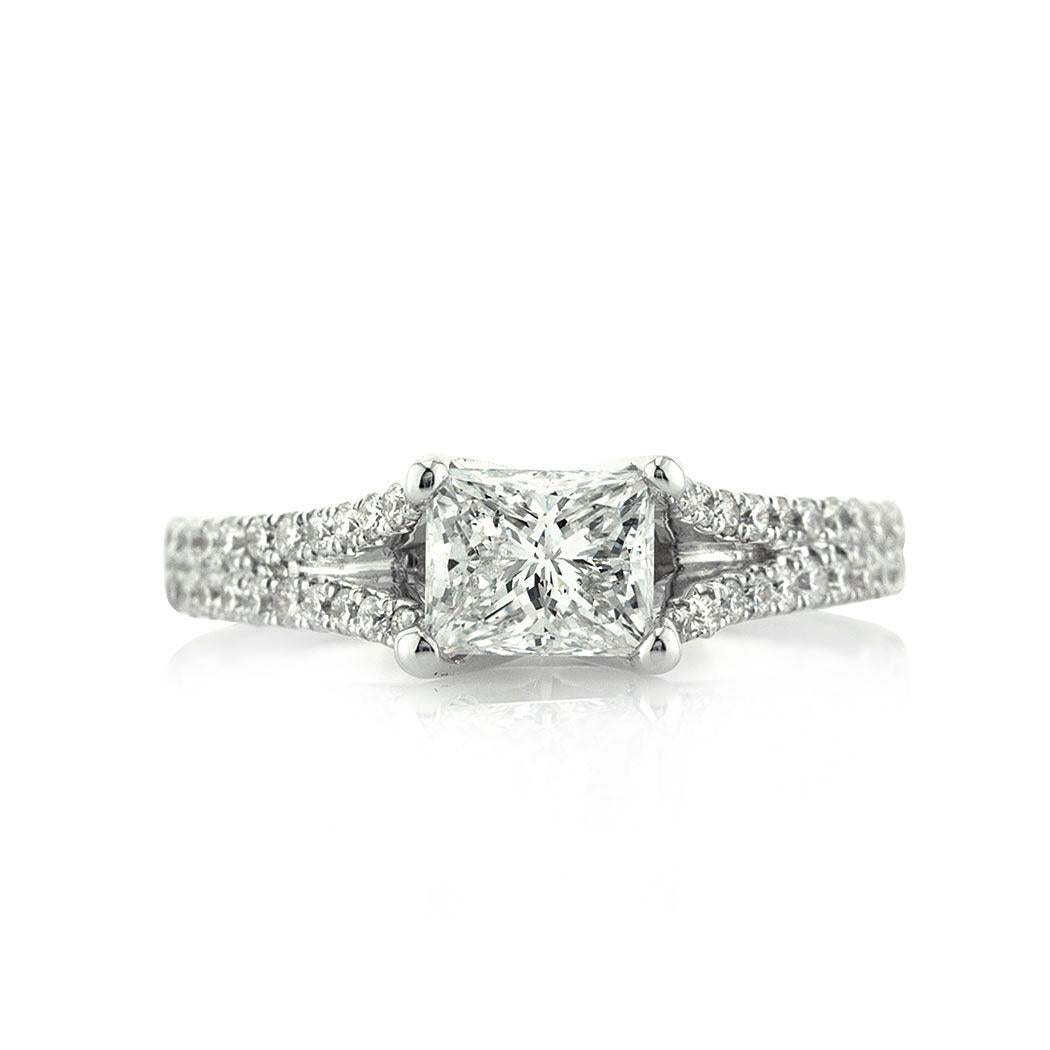 Mark Broumand 1.57 Carat Princess Cut Diamond Engagement Ring In New Condition In Los Angeles, CA