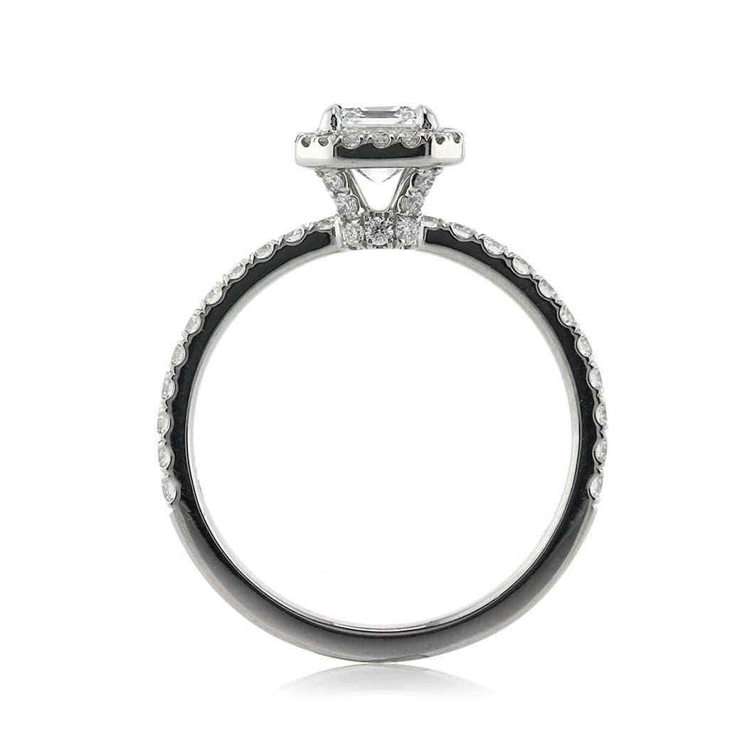 Modern Mark Broumand 1.57 Carat Emerald Cut Diamond Engagement Ring For Sale