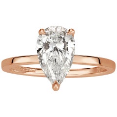 Mark Broumand 1.58 Carat Pear Shaped Diamond Engagement Ring