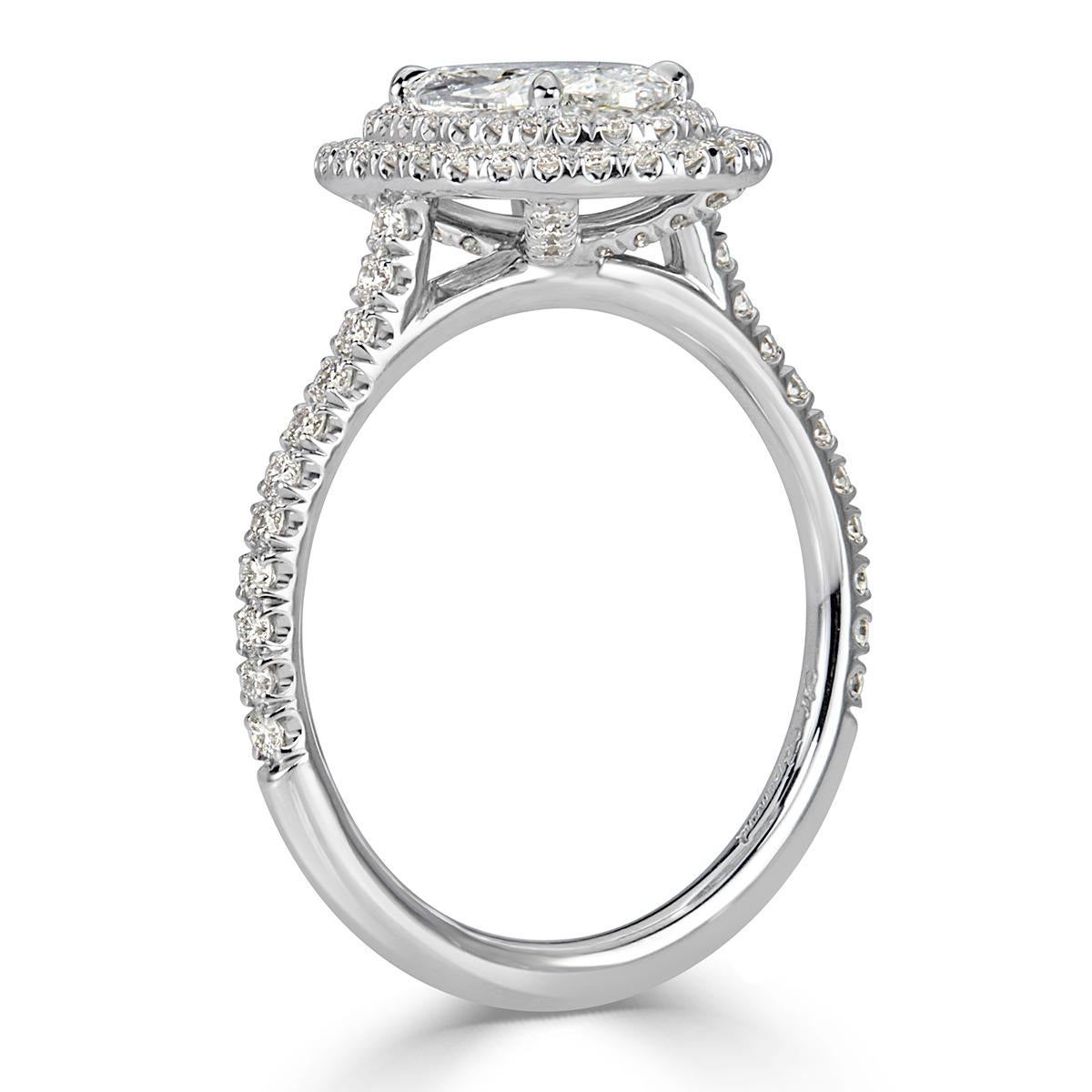 Mark Broumand 1.59 Carat Oval Cut Diamond Engagement Ring In New Condition In Los Angeles, CA